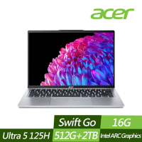 ACER 宏碁 SFG14-73-59JD 14吋效能筆電 (Ultra 5 125H/16G/512G+2TB PCIe SSD/Win11/特仕版)