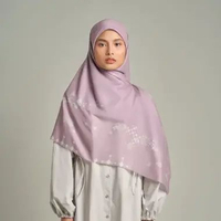 napocut Hijab - Selaras Scarf Syar'i - Hijab Segiempat Syari Printing Bunga Premium SENANDUNG NILA