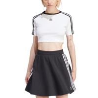 【Adidas 愛迪達】 3 S BABY TEE 柔軟 運動 休閒 短版 圓領短袖T恤 女 - IP0662