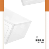 【品屋】折疊透明收納盒(翻蓋收納鞋盒 簡易組裝 牢固疊放 防塵防潮 彈性塑膠片 潮鞋收藏 球鞋收納 3980)