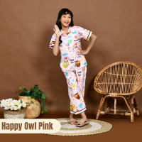 Cleopatra Pakaian One Set Setelan Stelan Baju Bju Tidur Piyama Piama Lengan Pendek Celana Panjang An