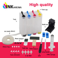 INKARENA Ciss Ink Kit Replacement For HP300 Cartridge Deskjet C4680 C4780 D1660 D2560 D2660 F2410 F2480 F4240 F4260 F4210 Print
