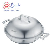 Buffalo 761432A CLASSY COOK I 316不銹鋼五層雙耳平底鑊 32cm 香港行貨