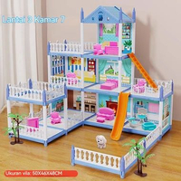 LC - Mainan Rumah Boneka Princess Castle Rumah Princess Rumah Boneka Villa Princess Castle Dengan La