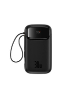 QPow2 พาวเวอร์แบงค์ (20000mAh, สีดำ)