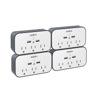 New Belkin Wall Surge Protector - 3 One Socket Belt 2 个 USB Port Bracket Advanced Protectio