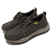 Skechers 休閒鞋 Expected 2-Lillard 男鞋 棕 馬克縫 水洗帆布 帆船鞋 套入式 記憶鞋墊 204479DKBR