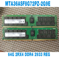 1PCS For MT RAM 64GB 64G 2RX4 PC4-2933Y DDR4 2933 REG Server Memory Fast Ship High Quality MTA36ASF8G72PZ-2G9E