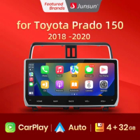 Junsun 12.3" Car Multimedia Player Radio for Toyota Prado 150 2018-2020 CarPlay Android Auto 8Core Android 12 DSP autoradio