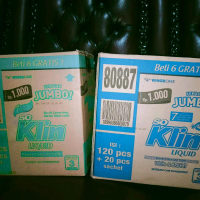 SoKlin Liquid Sachet Jumbo 1 Dus, Ecer 1.000 All Varian Random Kemasan Jumbo 120 pcs + 20 pcs sachet