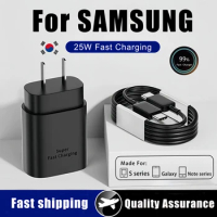 For Samsung PD 25W USB Type C Fast Charger For Samsung Galaxy S23 S22 S21 S20 Note 20 A80 S8 S10 Charger PD Fast Charging Cable