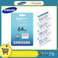 Samsung EVO Plus LOT microSD Card 128GB 64GB 512GB 256GB A2 U3 A1 U1 V30 SDXC Class10 Read Speed up to 130MB/s for Smartphones