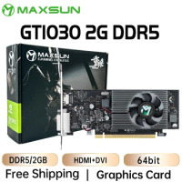 MAXSUN Graphic Cards GT 1030 GDDR5 2G Computer 64bit Nvidia GPU Desktop Video Card Gaming DVI Computer components Full New
