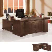 【BODEN】賈特5.9尺L型主管辦公桌組合(辦公桌+側邊收納長櫃+活動置物櫃)