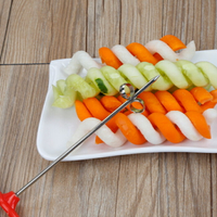 創意黃瓜螺卷器果蔬刀花樣盤飾造型刀水果螺旋刀酒店廚用雕刻刀1入