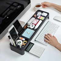 Rak Organizer Meja Komputer Desktop Storage Shelf Rack