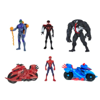 Marvel Green Goblin Morales Miles Venom Spiderman with Motorcycle 5" Loose Action Figure Set