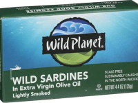 Wild Planet Wild Sardines in Extra Virgin Olive Oil, Sea Salt, Lightly Smoked, Tinned Fish, Sustaina