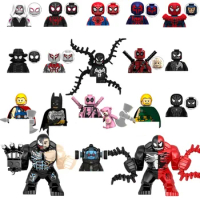 Anime Figure 18 Marvel Superhero Building Block Figurines, Spider Man Children's Puzzle Building Block Toys, Christmas Gift