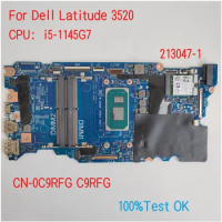 213047-1 For Dell Latitude 3520 Laptop Motherboard With CPU i5-1145G7 CN-0C9RFG C9RFG 100% Test OK