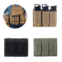 Tactical Triple Pistol Mag Pouch Military Pistol Ammo Bag Airsoft Magazine Pouch for Glock M1911 92F Magazines 40mm Grenade