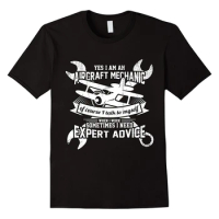 Yes I Am An Aircraft Mechanic. Funny Mechanical Engineer T Shirt. Short Sleeve 100% Cotton Casual T-shirts Loose Top Size S-3XL