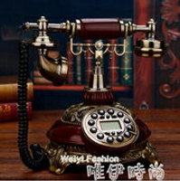 老式電話機固定美式仿古電話座機家用歐式老式插線復古電話機LX 萬事屋 雙十一購物節
