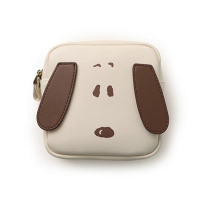 Peanuts史努比皮革小方包-Norns Original Desgin Snoopy & Olaf 隨身皮質收納包#Snoopy大臉-Snoopy大臉