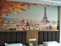 巴黎埃菲爾鐵塔墻紙酒店房間臥室客廳餐廳壁畫自然人文風景壁紙