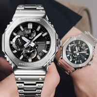 CASIO 卡西歐 G-SHOCK 八角不鏽鋼 太陽能藍芽三眼計時錶 618送禮推薦 GMC-B2100D-1A