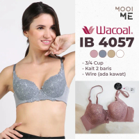 Wacoal IB 4057R1 Bra 3/4 Cup Wire (Ada Kawat) Busa Tipis Lace (Renda)