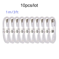 10Pcs/lot 1M Micro V8 N7100 USB Cable Charging For Android Mobile Phone Data Cable for Samsung S4 S5 S6 S7 Microusb Charger cord
