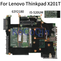 Laptop Motherboard For Lenovo Thinkpad X201T I5-520UM Notebook Mainboard 63Y2180 09236-1 DDR3