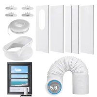 Portable Air Conditioner Window Vent Kit Upgraded Portable AC Vent Kit Exhaust Hose Universal Coupler Adjustable Window