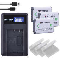 Batmax 3x NPBX1 bateria NP-BX1Battery+ LCD Charger for Sony DSC RX1 RX100 AS100V M3 M2 HX300 HX400 HX50 HX60 GWP88 AS15 WX350