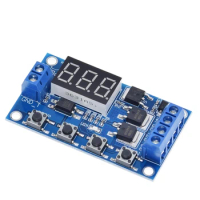 TZT DC 12V 24V Dual MOS LED Digital Time Delay Relay Trigger Cycle Timer Delay Switch Circuit Board Timing Control Module DIY