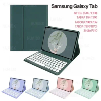 For Samsung Galaxy Tab A8 10.5 X200 case,Tablet Case for A7 10.4in T500 Tab S6 Lite 10.5in,Bluetooth Keyboard cover S7 S8 11in