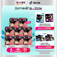 Lốc 8 Băng vệ sinh Kotex Luxe Ngày cánh 23cm 16 miếng