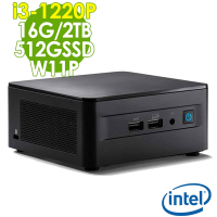 Intel NUC (i3-1220P/16G/512SSD+2T/WIFI6/W11P)