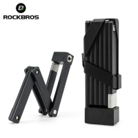 ROCKBROS Folding Bicycle Lock Portable Foldable MTB Road Bike Lock Anti Theft Scooter Electric E-Bike Mountain Bike Accessories