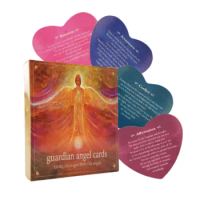 Guardian Angel Cards Heart-shaped English Oracle Card 46 Cards/Set For Family Friends Party Board Game Playing Cards Kids Gift