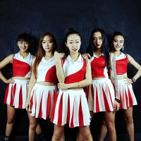 新款團體啦啦隊演出服年會表演服同款明星女團學生健美操比賽套裝