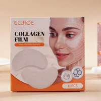 5pairs Collagen Soluble Film Eye Zone Mask Vitamin Patches Hyaluronic Acid Moisturizing Firming Face Dark Circles Skin Care