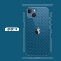 For Apple iPhone 15 14 12 13 Mini iPhone13 Pro Max Full body Back Cover Decal Skin 3D Carbon Fiber Rear Protective Sticker Film