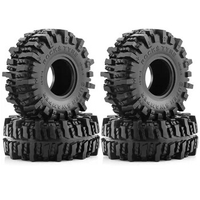 KKRC 4PCS 118mm Mud Terrain 1.9" Rubber Tire Wheel Tyre for 1/10 RC Crawler Car Axial SCX10 Pro Capra Traxxas TRX4 RC4WD D90 Red