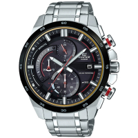 CASIO 卡西歐 EDIFICE 系列 太陽能 礦物玻璃 碼錶 不鏽鋼錶帶 男錶(EQS-600DB)