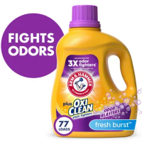 Plus OxiClean Odor Blasters Liquid Laundry Detergent Fresh Scent 100.5 fl oz 77 Loads Laundry stain 