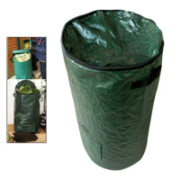 LETAOSK Dark Green 80L Compost Bin Bag Garden Kitchen Organic Waste Disposal Composter