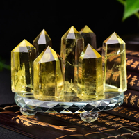 天然黃水晶柱七星陣居家客廳黃色擺件開業慶典公司禮品原石水晶
