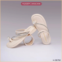 [Không còn nhiều] Dép sandal, dép đi biển nữ HÀ HUYỀN quai đá xỏ ngón đính ngọc 3cm - DE752